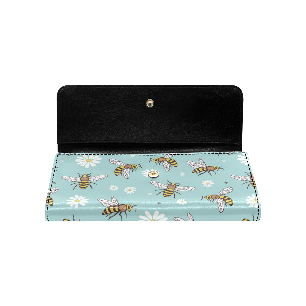 Bee Pattern Print Design BEE010 Women's Trifold Wallet