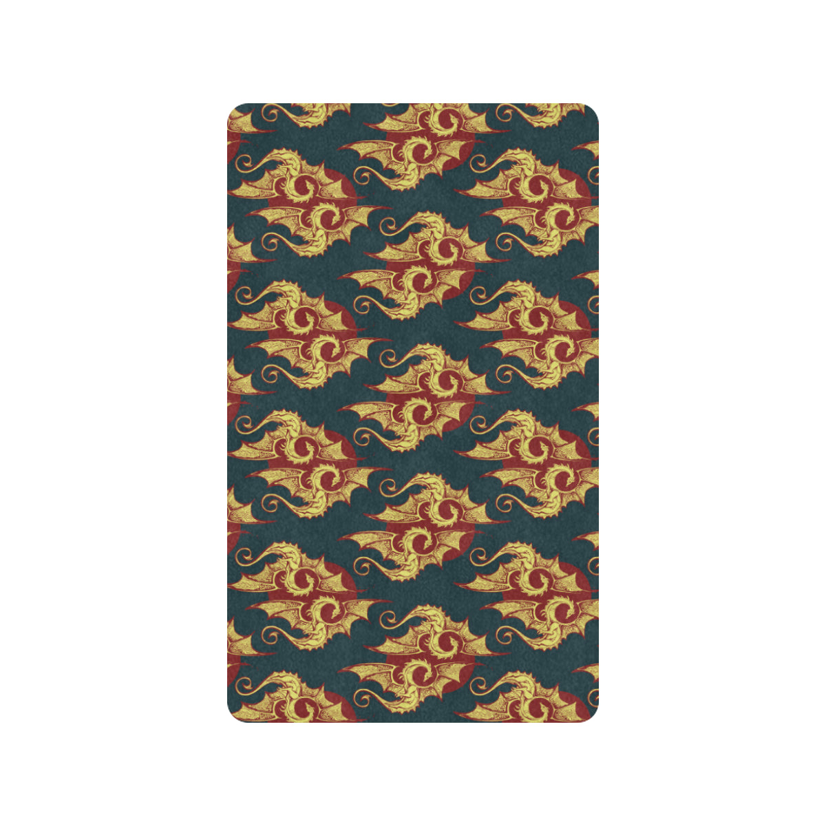 Dragons Gold Design Pattern Rubber Doormat