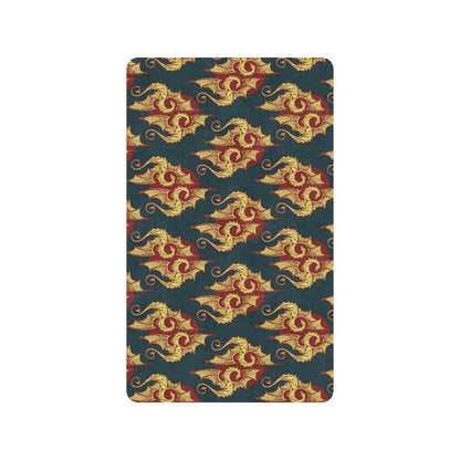 Dragons Gold Design Pattern Rubber Doormat