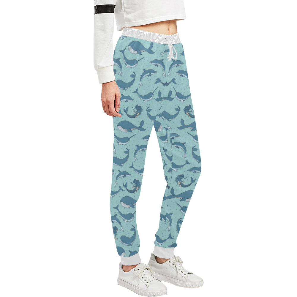 Narwhal Themed Print Unisex Sweatpants