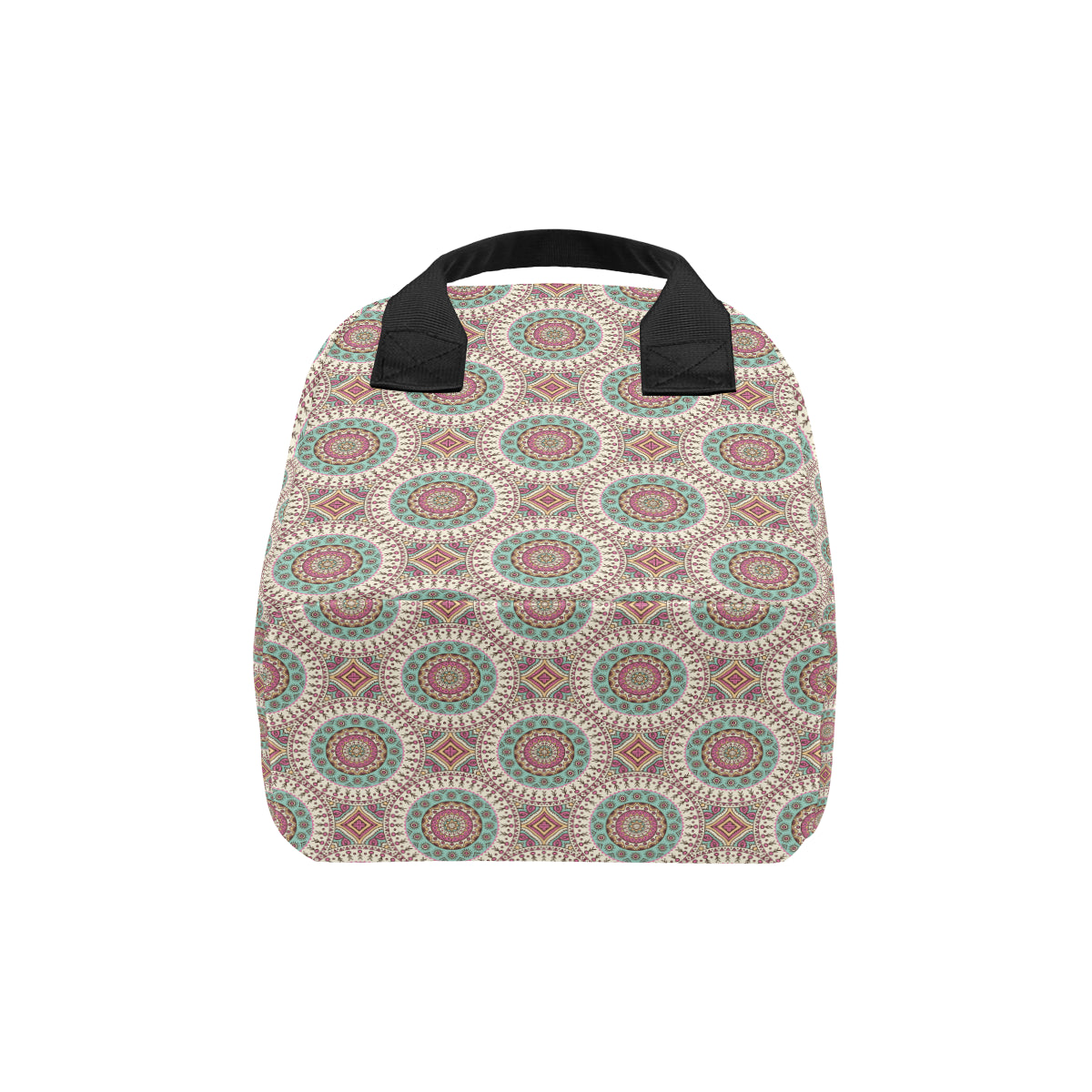 Bohemian Round Style Print Insulated Lunch Bag