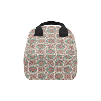 Bohemian Round Style Print Insulated Lunch Bag