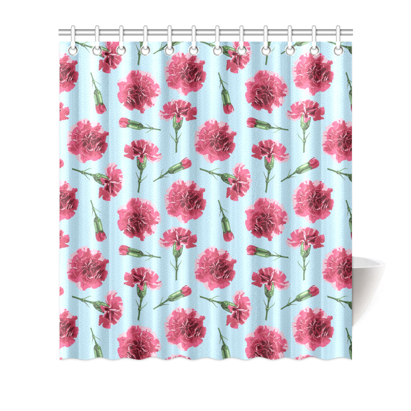 Carnations Pattern Print Design CN01 Shower Curtain