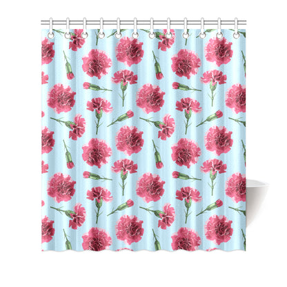 Carnations Pattern Print Design CN01 Shower Curtain