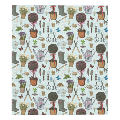 Gardening Pattern Print Design G01 Premium Quilt