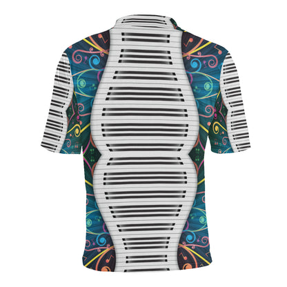 Piano Pattern Print Design 01 Men Polo Shirt