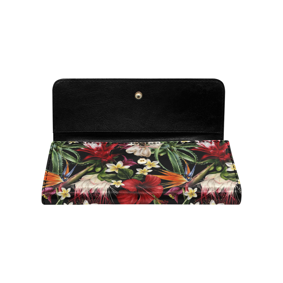 Summer Floral Pattern Print Design SF03 Women's Trifold Wallet