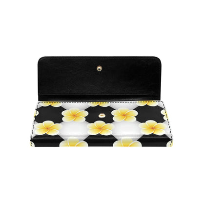 Plumeria Pattern Print Design A04 Women's Trifold Wallet