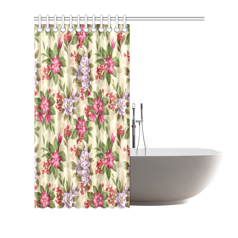 Summer Floral Pattern Print Design SF08 Shower Curtain