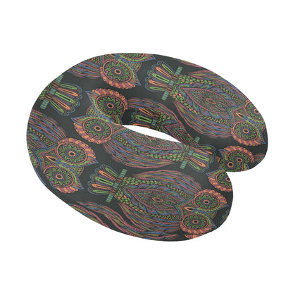 Owl Pattern Print Design A05 U-Shaped Travel Neck Pillow