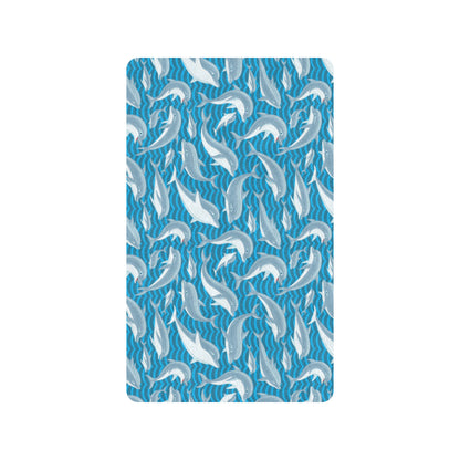 Dolphin Cute Print Pattern Rubber Doormat
