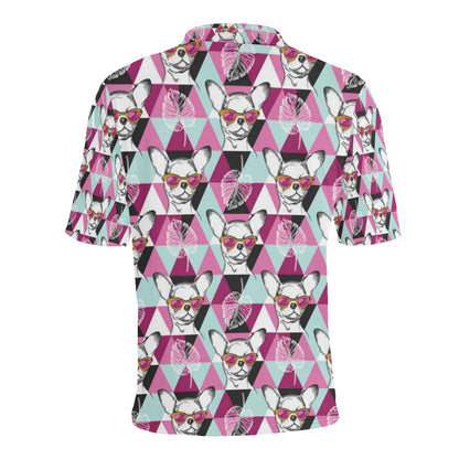 Chihuahua Cute Triangle Pattern Men Polo Shirt