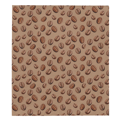 Coffee Pattern Print Design 07 Premium Quilt
