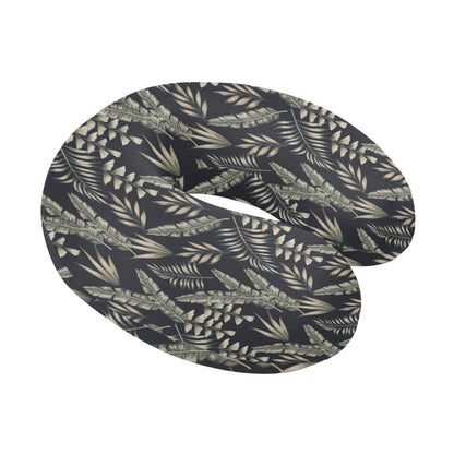 Banana Leaf Pattern Print Design 07 U-Shaped Travel Neck Pillow