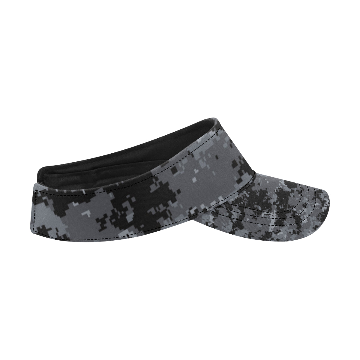 ACU Digital Black Camouflage Unisex Sun Visor