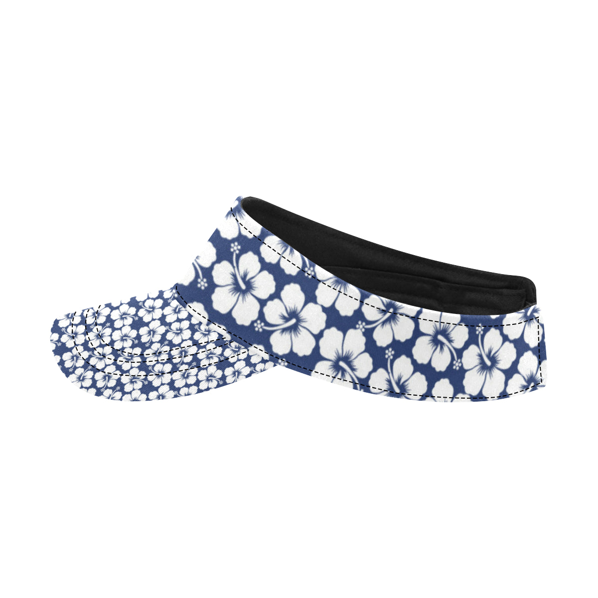Hibiscus Blue Hawaiian Flower Pattern Unisex Sun Visor