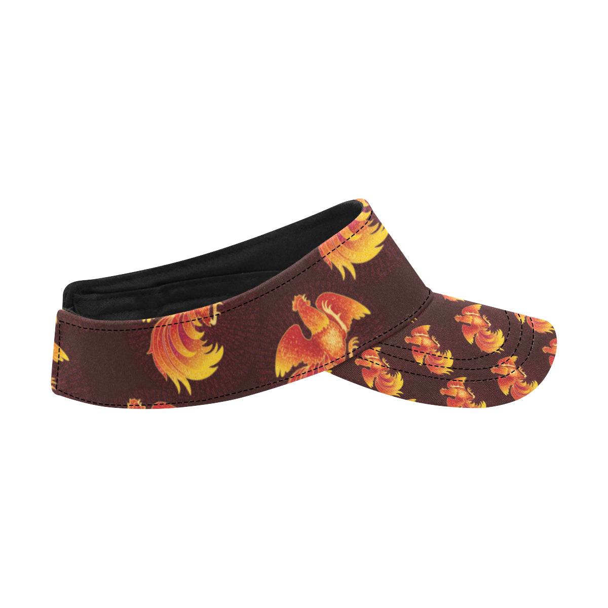 Rooster Pattern Print Design A04 Unisex Sun Visor
