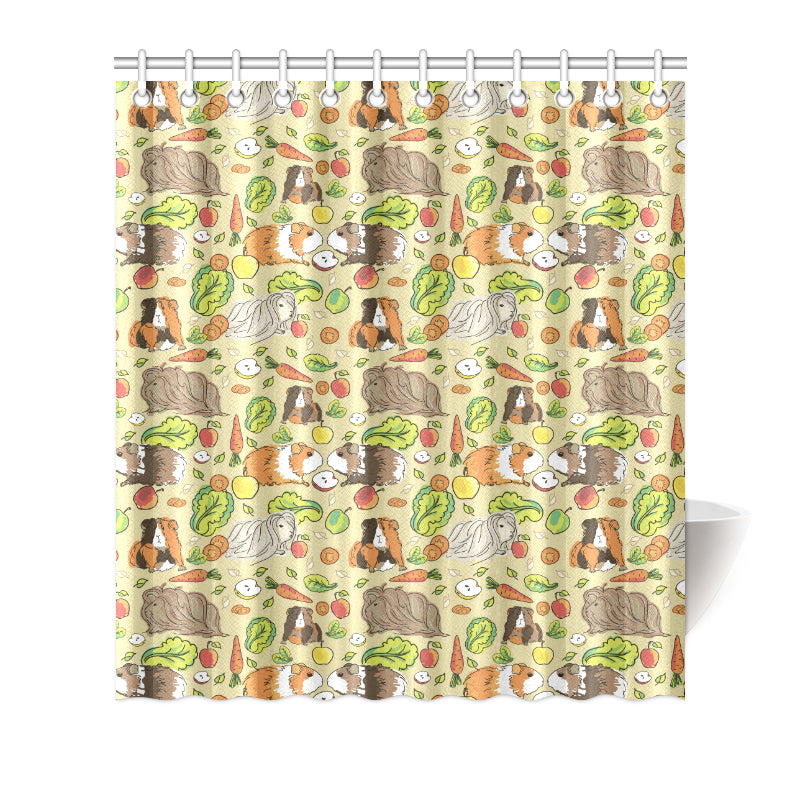 Guinea Pig Pattern Print Design 02 Shower Curtain