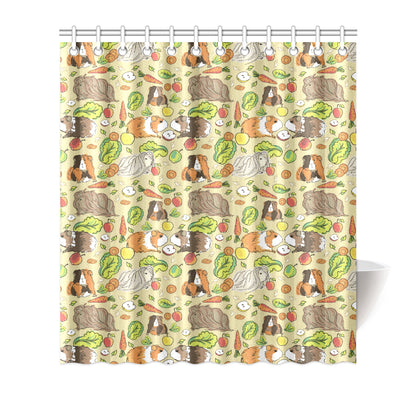 Guinea Pig Pattern Print Design 02 Shower Curtain