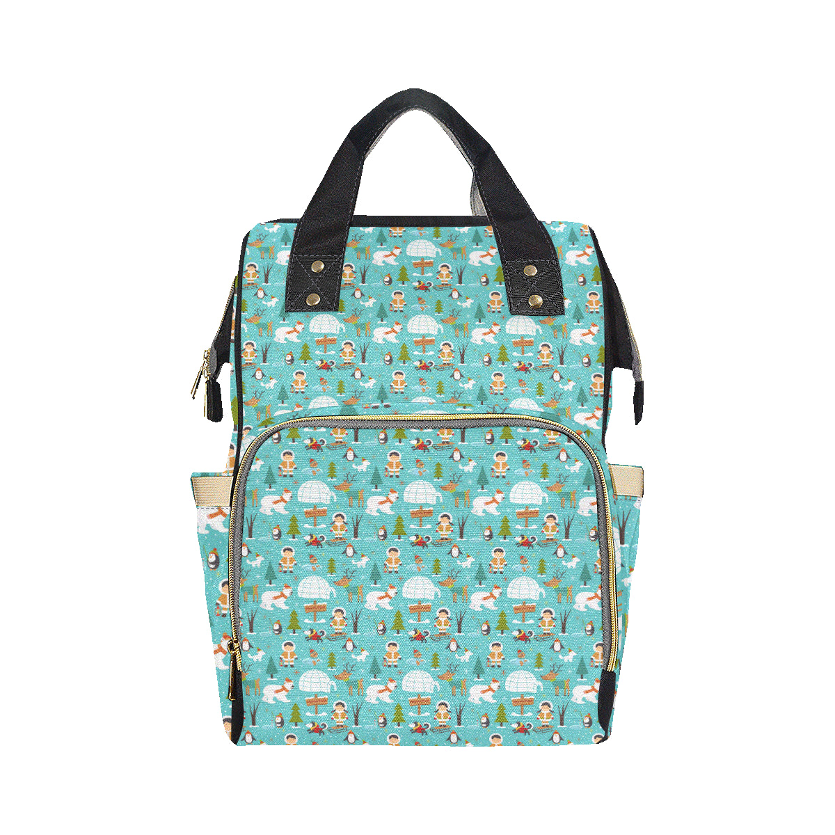 Eskimo Pattern Print Design 01 Diaper Bag Backpack