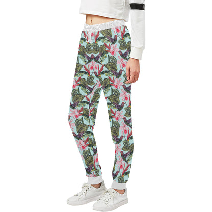 Hummingbird Cute Themed Print Unisex Sweatpants