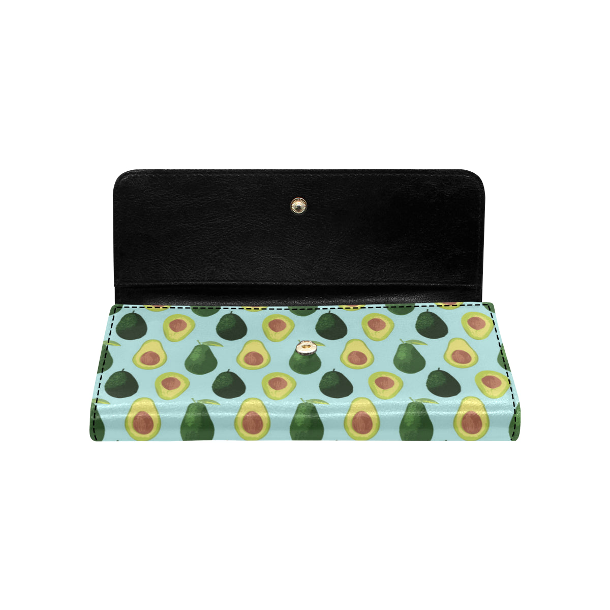Avocado Pattern Print Design 04 Women's Trifold Wallet