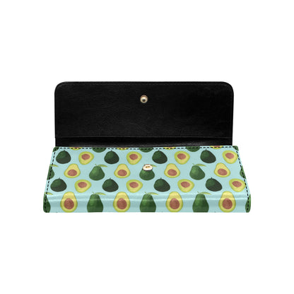 Avocado Pattern Print Design 04 Women's Trifold Wallet