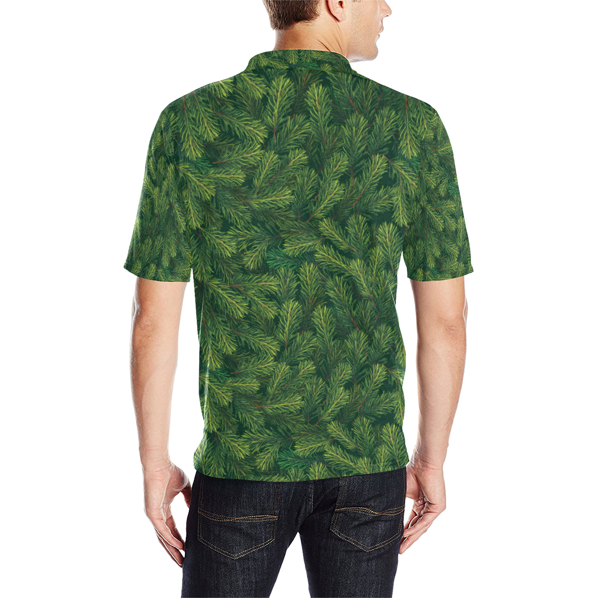 Christmas Tree Pattern Print Design 02 Men Polo Shirt