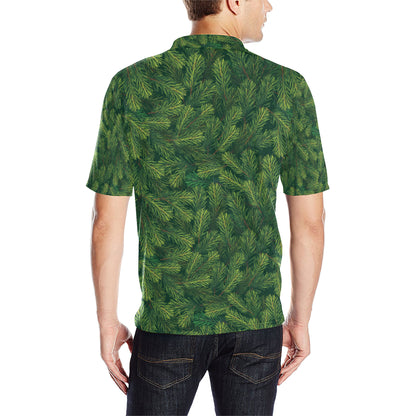 Christmas Tree Pattern Print Design 02 Men Polo Shirt
