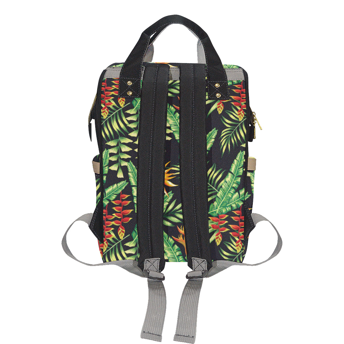 Hawaiian Flower Tropical Palm Leaves Diaper Bag Backpack