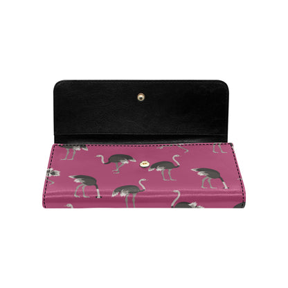 Emu Pattern Print Design 02 Women's Trifold Wallet