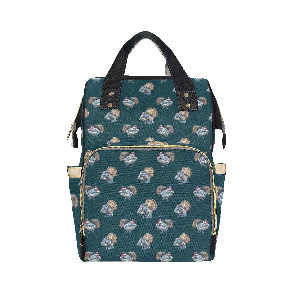 Turkey Pattern Print Design 03 Diaper Bag Backpack