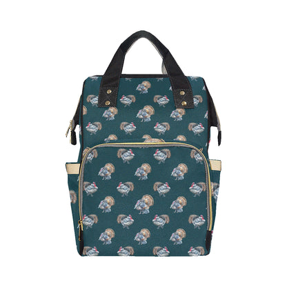 Turkey Pattern Print Design 03 Diaper Bag Backpack