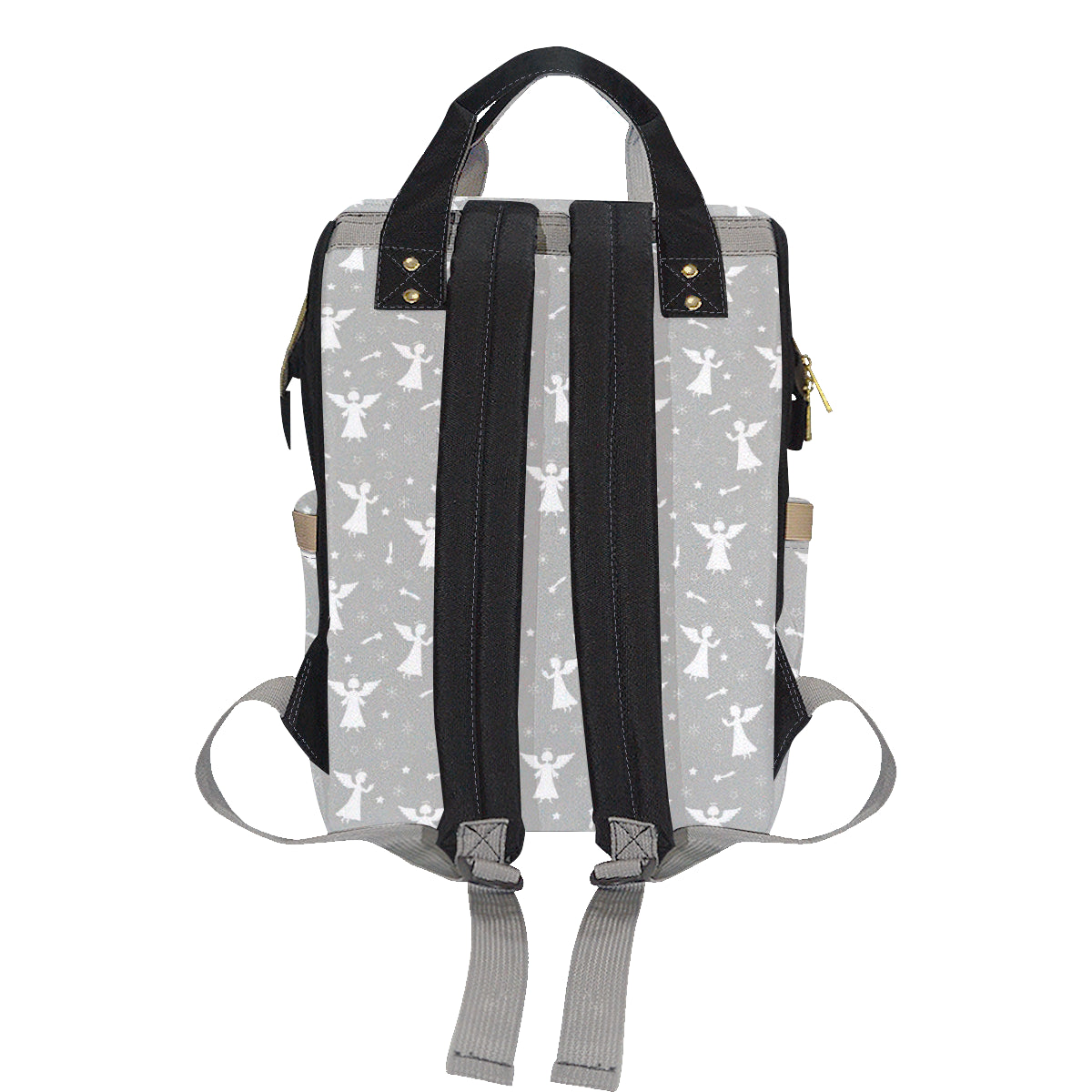 Angel Pattern Print Design 03 Diaper Bag Backpack