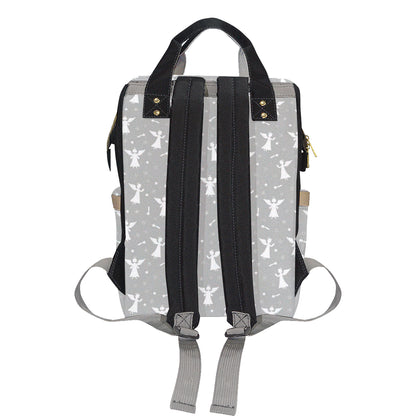 Angel Pattern Print Design 03 Diaper Bag Backpack