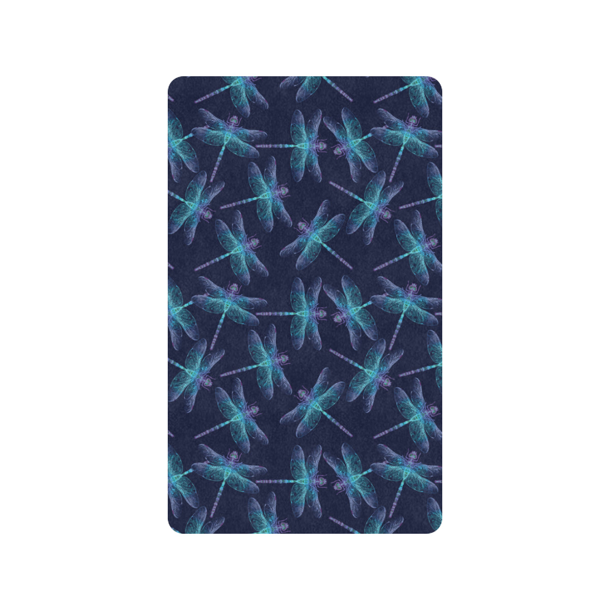 Dragonfly Hand Drawn Style Print Rubber Doormat
