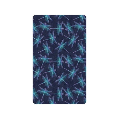 Dragonfly Hand Drawn Style Print Rubber Doormat
