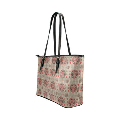 Calendar Aztec Print Pattern Leather Tote Bag