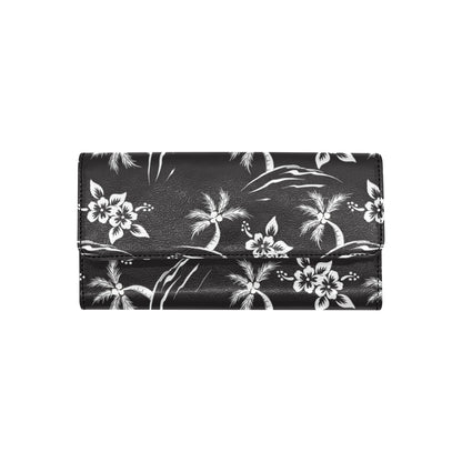 Palm Tree Pattern Print Design PT02 Women's Trifold Wallet