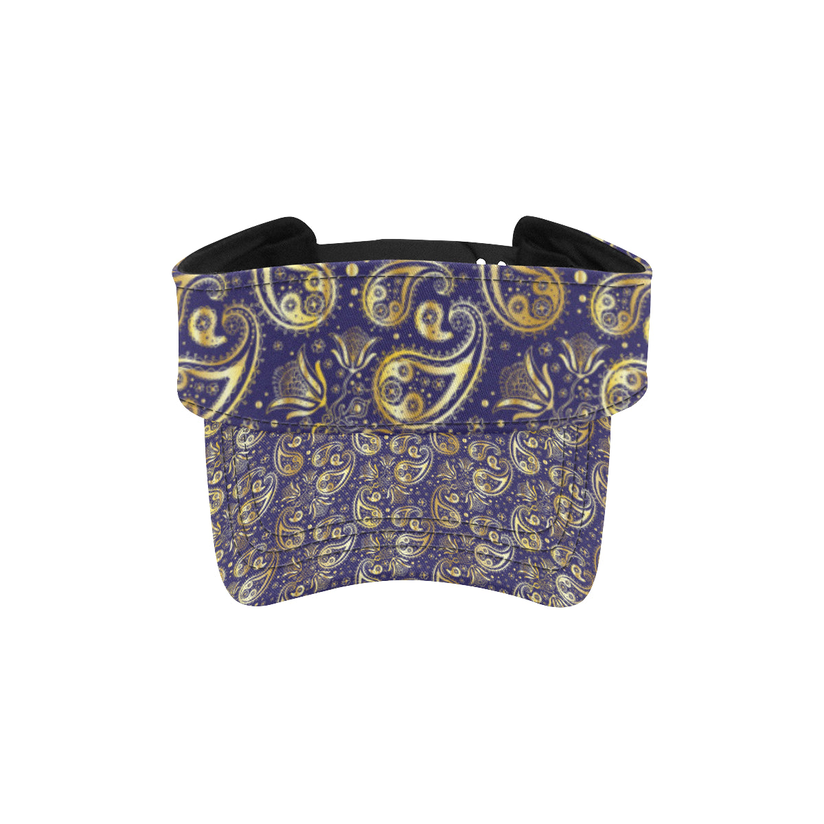 Paisley Blue Yellow Design Print Unisex Sun Visor