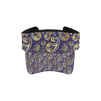 Paisley Blue Yellow Design Print Unisex Sun Visor
