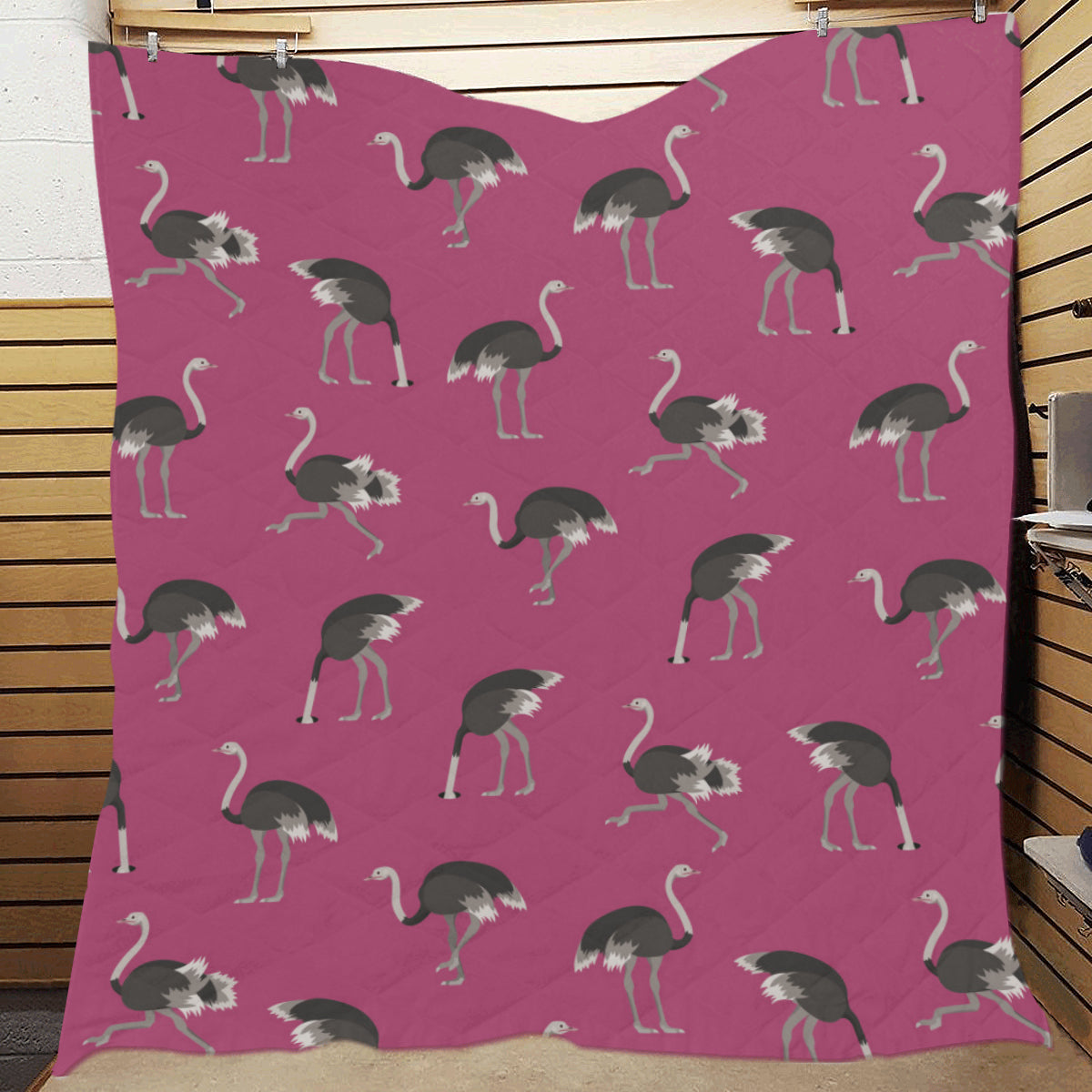 Emu Pattern Print Design 02 Premium Quilt