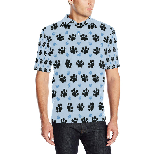 Paw Pattern Print Design A04 Men Polo Shirt