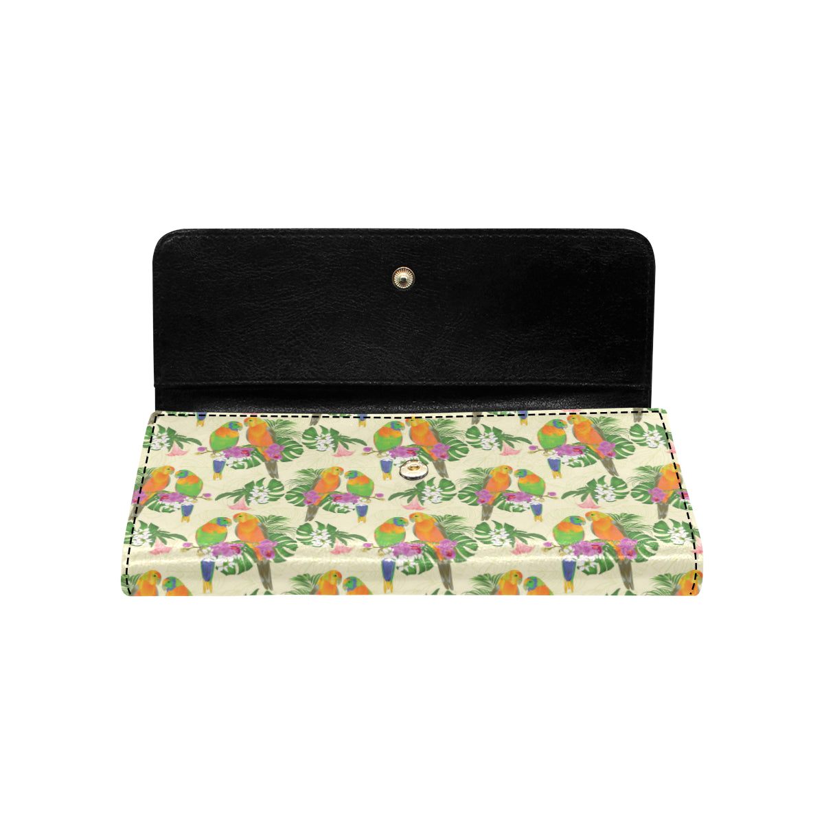Conures Pattern Print Design 02 Women's Trifold Wallet