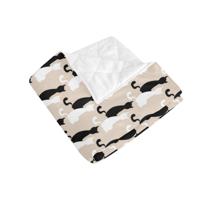 Cat Pattern Print Design 04 Premium Quilt