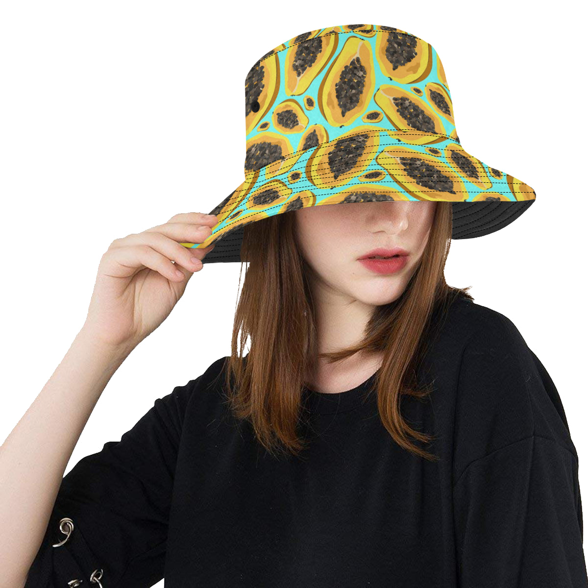 Papaya Pattern Print Design PP03 Unisex Bucket Hat