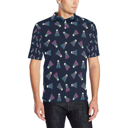 Badminton Ball Pattern Print Design 02 Men Polo Shirt