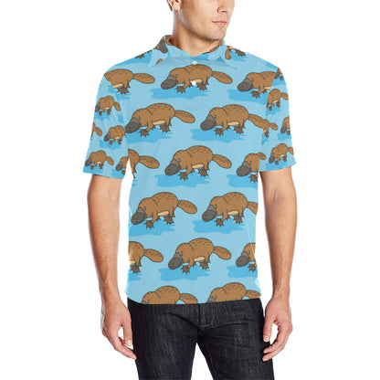 Platypus Pattern Print Design A02 Men Polo Shirt