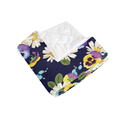 Pansy Pattern Print Design PS03 Premium Quilt