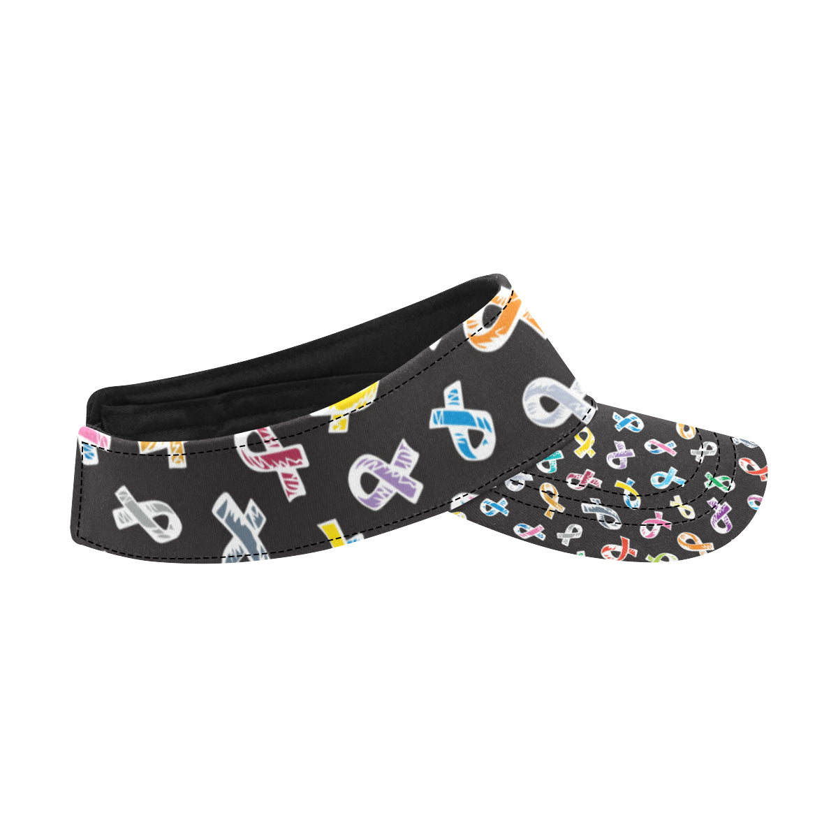 Cancer Awareness Pattern Print Design 02 Unisex Sun Visor